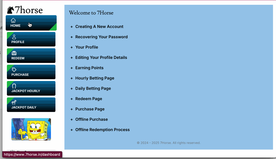 7Horse live gameplay with countdown timer and winning animation